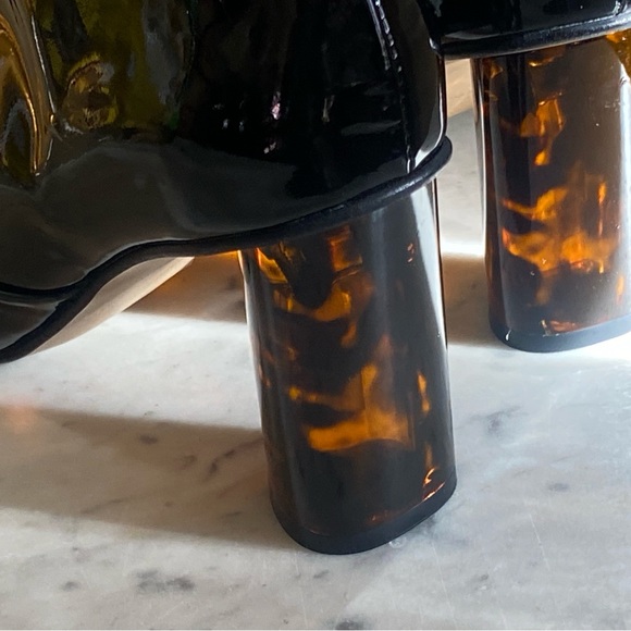 Designer Kurt Geiger London Stride 90 Bootie Shiny Black Patent Leather - Picture 3 of 11